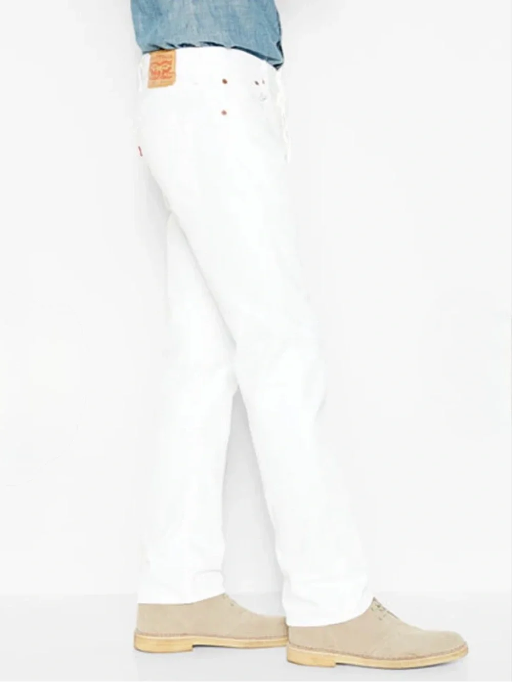 Levi's Men's 501 Original Fit Jeans Optic White